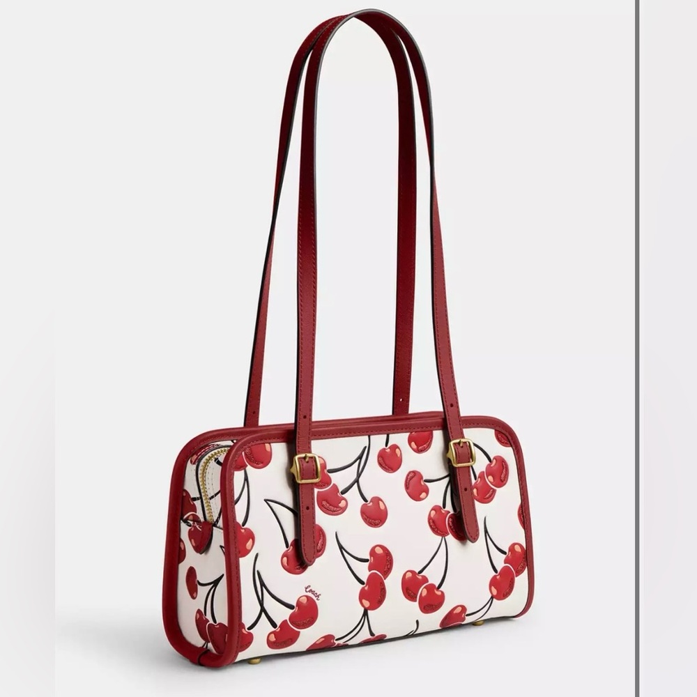 Swing Zip Bag with Cherry Print and Cherry Charm ๐ Limited Re-edition from 1998 - Picture 6 of 15